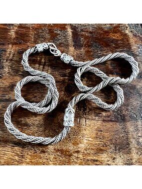Vintage 90’s Sterling Balinese 24 Inch Necklace